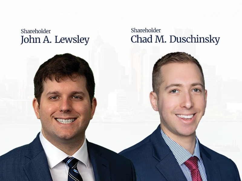 Zausmer Welcomes Chad Duschinsky and John Lewsley as Shareholders